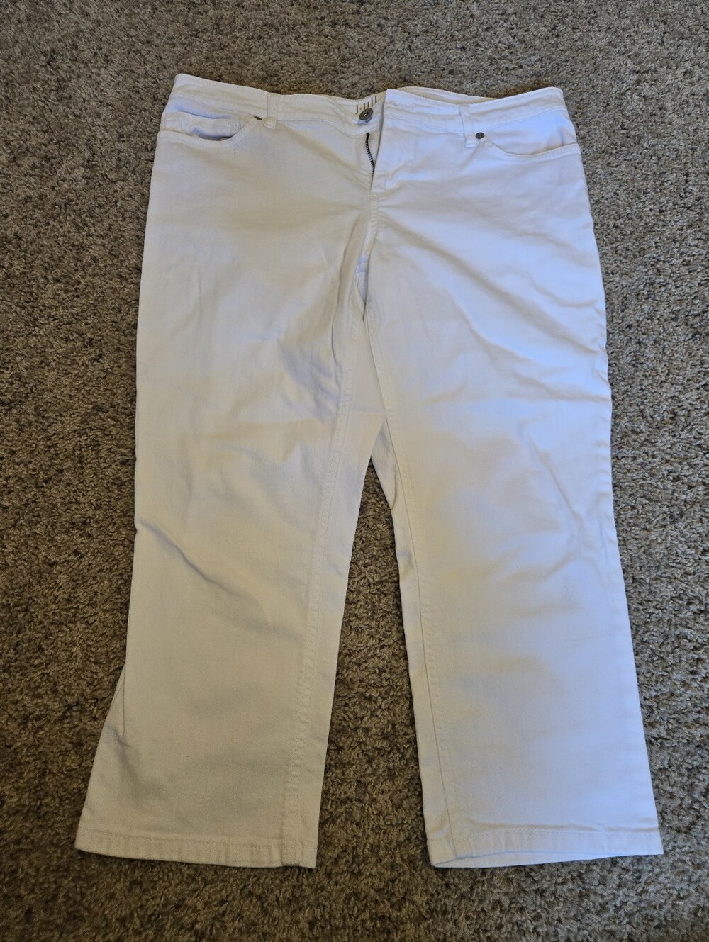J Jill White Women's Straight-Leg Jeans